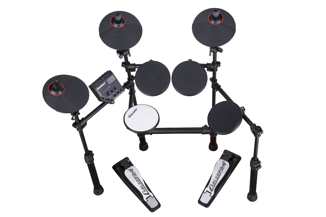 Carlsbro-CSD100-electronic-drumkit-drum-set-front-above-view